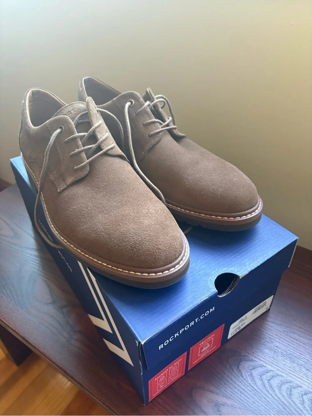 Men’s Rockport Foley Dark Taupe Suede